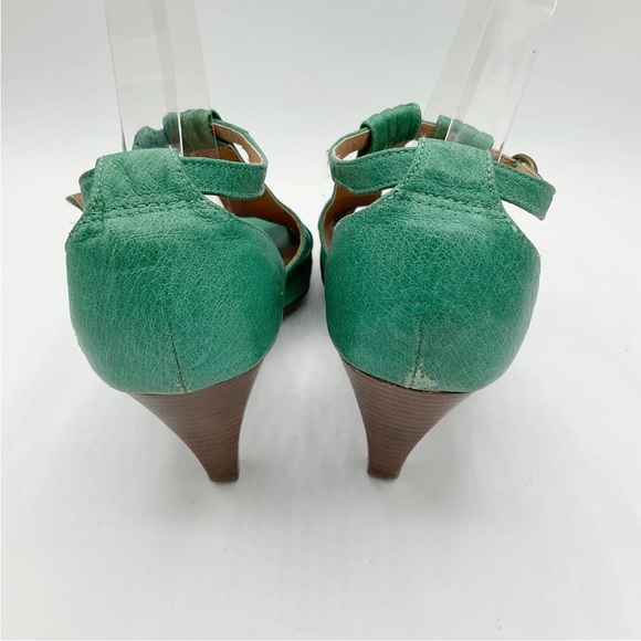 COPY - Miz Mooz Whitley Green Leather Peep Toe Heel - Picture 4 of 6